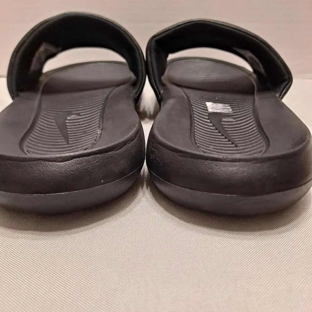 Nike Men's Victori One Slide Sandals Size 12M Slip-On Black Swoosh Shoes